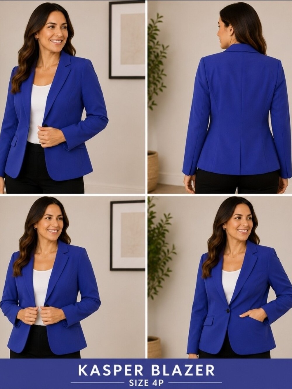 ✨ Kasper Cobalt Blue Blazer | Size 4P ✨